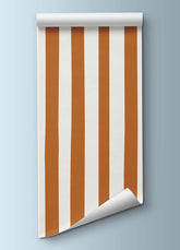 Papel de Parede Infantil - Listrado Largo Irregular Caramelo